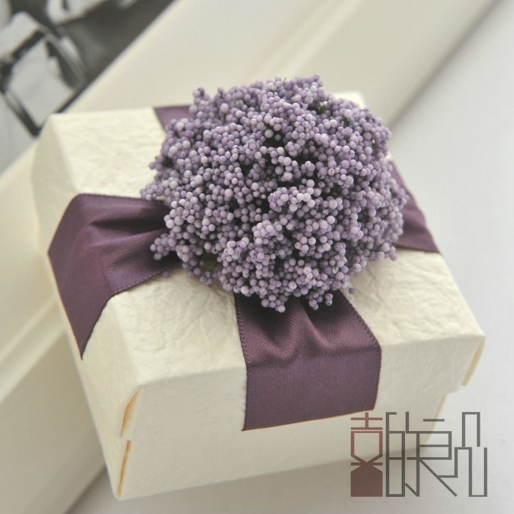 Beautiful Purple Lavender Candy Boxes Paper Square Wedding Favors Party