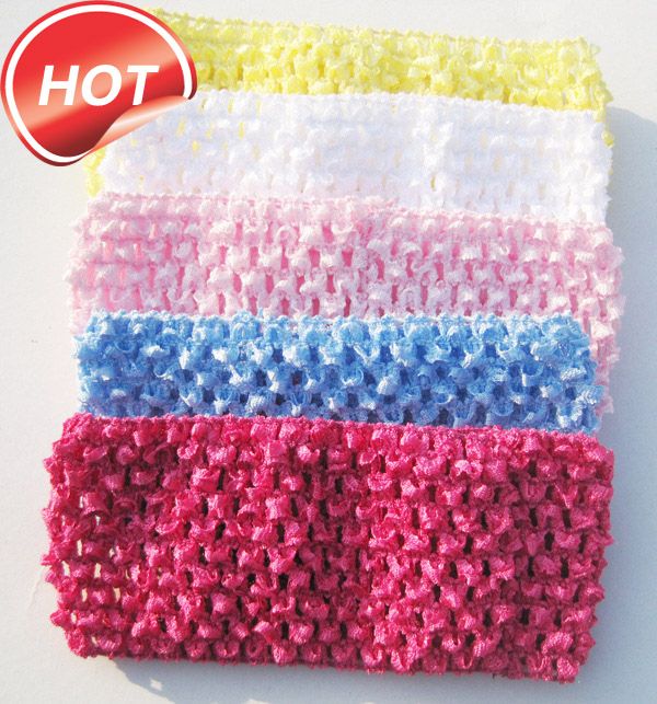 Wide Crochet Baby Headbands Elastic Hairbands Handmade Baby Headdress ...