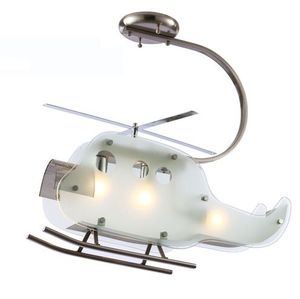 Вертолетный потолочный свет Новые современные детские стеклянные лампы для спальни.