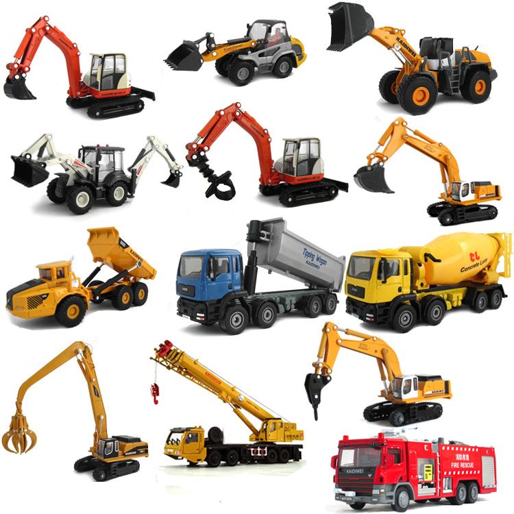 2017 Device Alloy Truck Children's Toys Excavator Digger Car Model