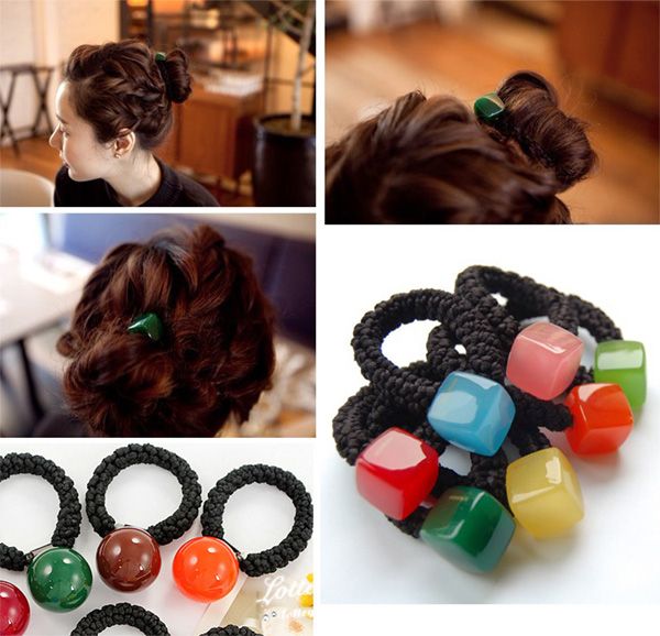 ful Dice Ball Hair Tie Accessories Hair Bands Rope Headdress Hair