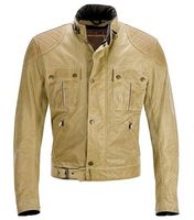 Designer leather Jackets Men New beige motocycle jackets fasten hem with buckle Hot sale fast free shipping
