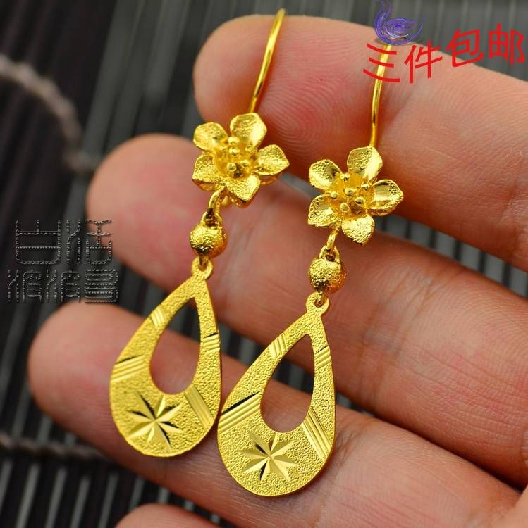 2017 999 Gold 24k Gold Earrings Earrings Bridal Earrings Female Models