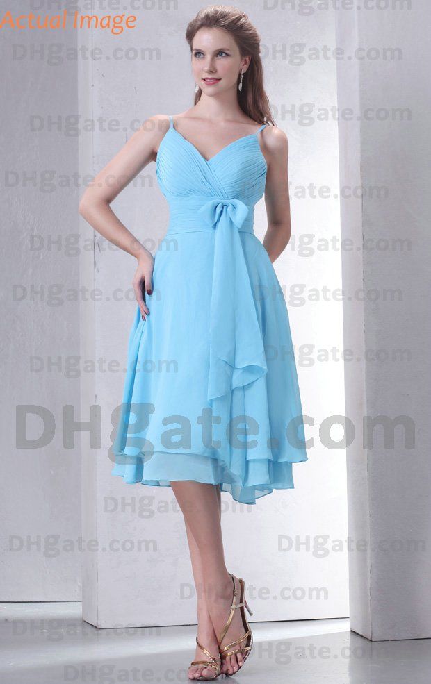 Light Blue Bridesmaid Dresses With Sleeves
