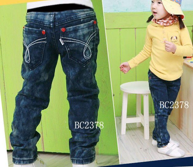 Boys Jeans Casual Wear Girls Jeans Flexible Elasticity Jeans Waistband