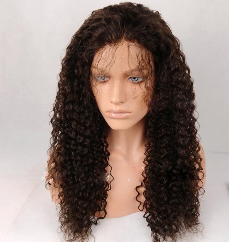 10 24inches Afro Kinky Curly Indian Remy Full Lace Human Hair Wigs Color4 Remy Full Lace Wig 