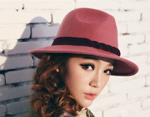 fashion women wool dress hats Womens caps top hat Stingy Brim hat #2797, Pink
fashion women wool dress hats Womens caps top hat Stingy Brim hat #2797, Pink