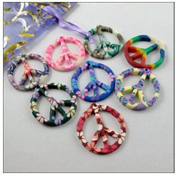 Mixed Polymer Fimo Clay Peace Sign Charms Pendants Hot 70pcs/lot 29x31mm Jewelry Findings & Components DIY
Mixed Polymer Fimo Clay Peace Sign Charms Pendants Hot 70pcs/lot 29x31mm Jewelry Findings & Components DIY