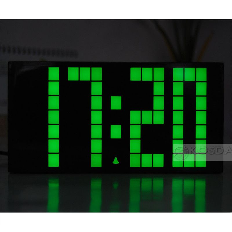 2017 Large Jumbo Led Clock Display Wall Digital Green Lighter Timer