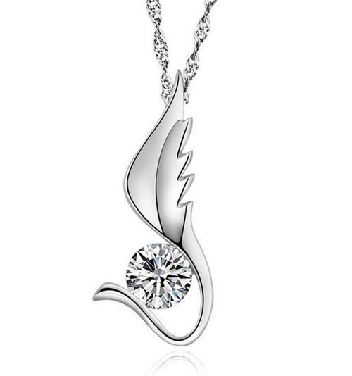 Long Angel Wings Women Pendant Necklace 925 Sterling Silver Love Austrian Crystal Pendant Necklace For Girls 10pcs/lot Free shipping
Long Angel Wings Women Pendant Necklace 925 Sterling Silver Love Austrian Crystal Pendant Necklace For Girls 10pcs/lot Free shipping