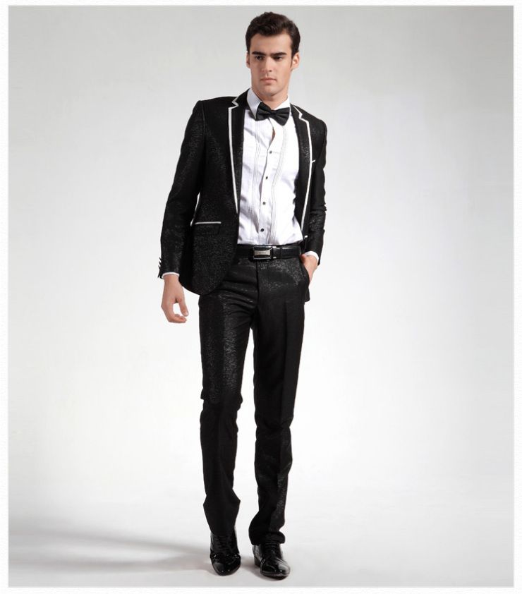 Hot Recommend Men Blazer Wedding Dress Prom Clothing Groom Tuxedos Business Suits Customize (clothes+pants+tie) no:8020