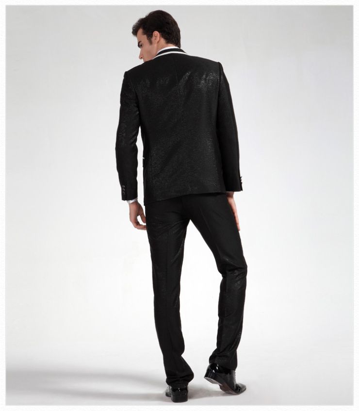 Hot Recommend Men Blazer Wedding Dress Prom Clothing Groom Tuxedos Business Suits Customize (clothes+pants+tie) no:8020