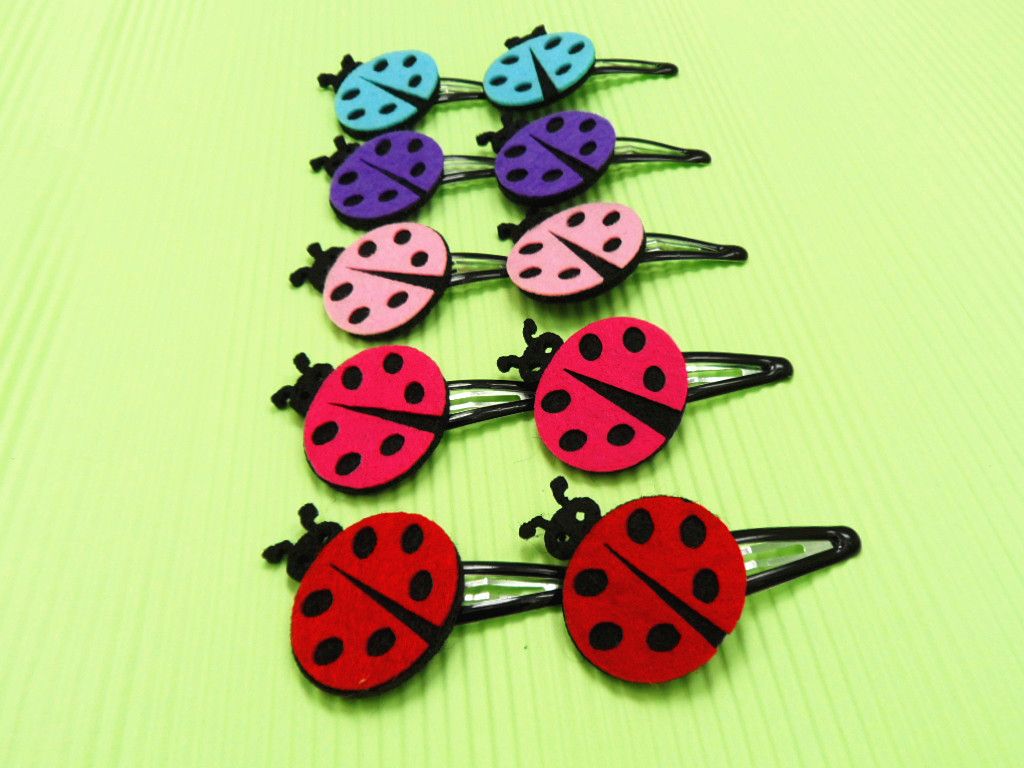 Animals Ladybug Felt Hair Clips Baby Hair Clips Toddler Hair Clip Hair