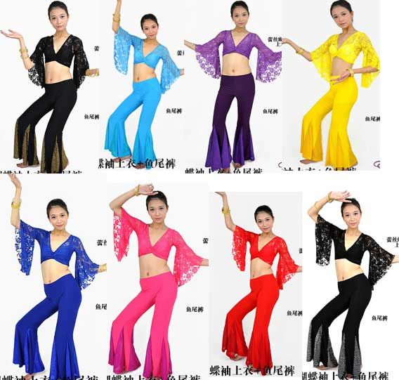 Online Cheap Belly Dance Sett Clothing Practice Dancing Costumes Shirt