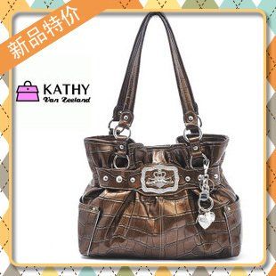 Kathy Van Zeeland Premiere Croco Belt Shopper Cork Handbag Brown Tote Bag Crocodile From Biyd, $47.64 | Dhgate.Com