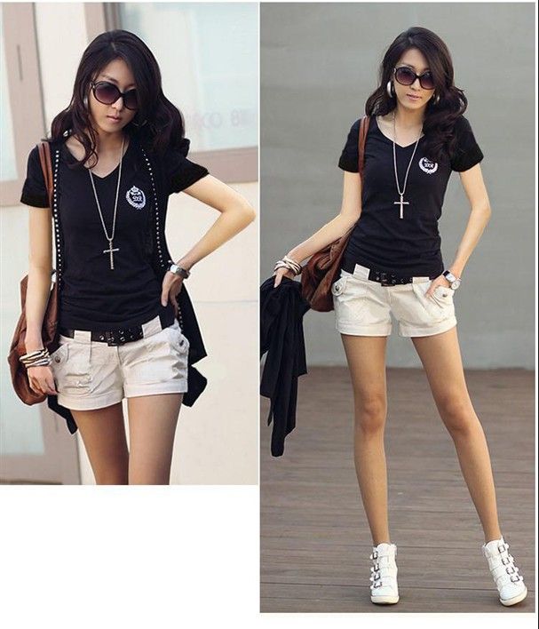 Cheap Wholesale the Embroidery Sport School T Shirt Women s Clothing V