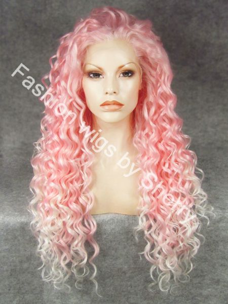 26" Extra Long #3100b/1001 Pink Tip-white Curly Heat Friendly Synthetic Hair Lace Front Party Wig
26" Extra Long #3100b/1001 Pink Tip-white Curly Heat Friendly Synthetic Hair Lace Front Party Wig