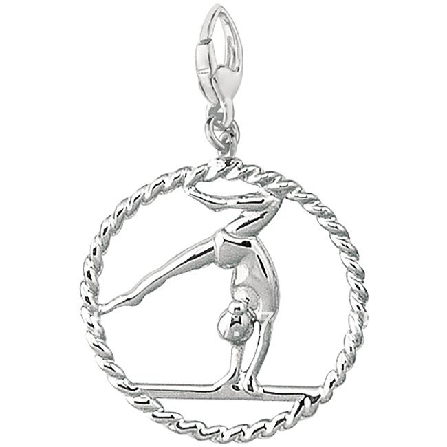 New Arrival Gymnastics Girl on Balance Beam Circle Charms Pendant For Jewelry Making, Silver
New Arrival Gymnastics Girl on Balance Beam Circle Charms Pendant For Jewelry Making, Silver