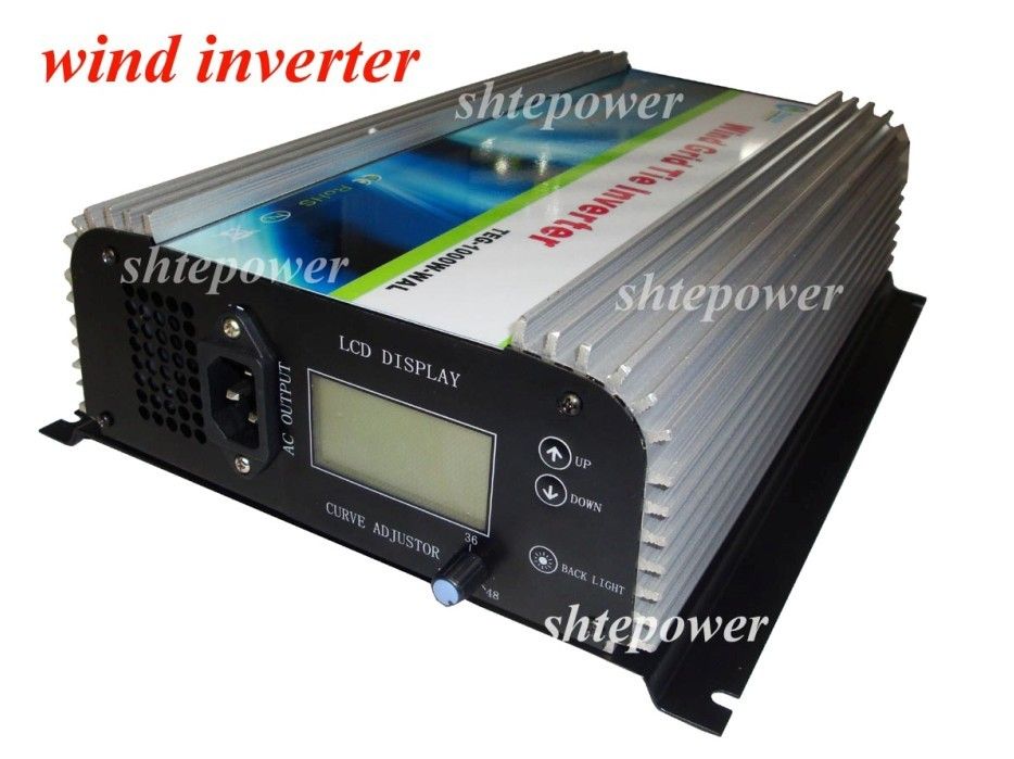 ! 1000w Wind Grid Tie Inverter 3phase Input Ac22 60v+Dump Load Resister