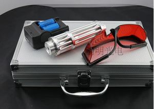 high power blue laser pointers 100000m 450nm Lazer Beam Military Flashlight Hunting+5 caps+glasses+charger+gift box