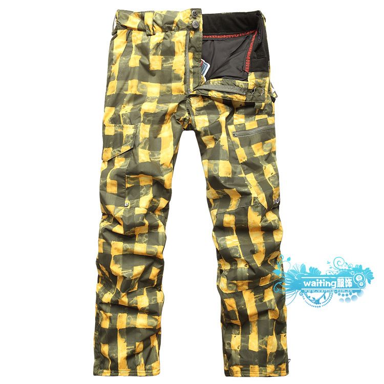 yellow and black plaid pants