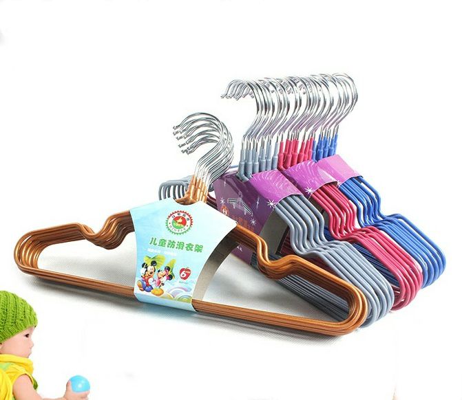 2017 Clothes Hangers Children Favor Stainless Steel Dip Coating Drying