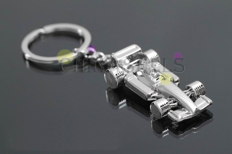 Alloy Mini F1 Car Keychain Creative Simulation Racing Model Key Ring