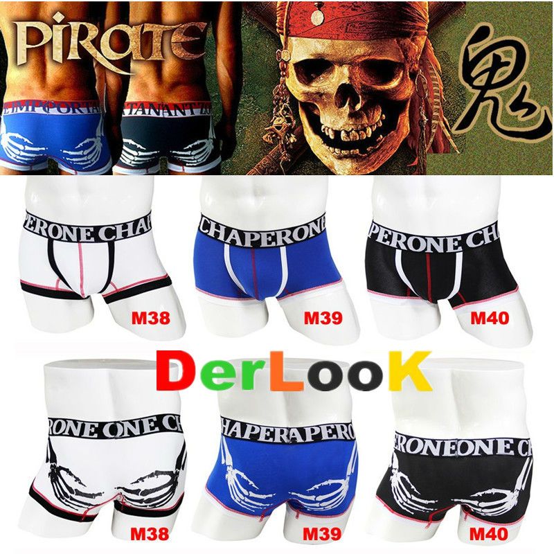 2017 Men's Novelty Pirate Printed Mens Underwear Briefs Thermal Under