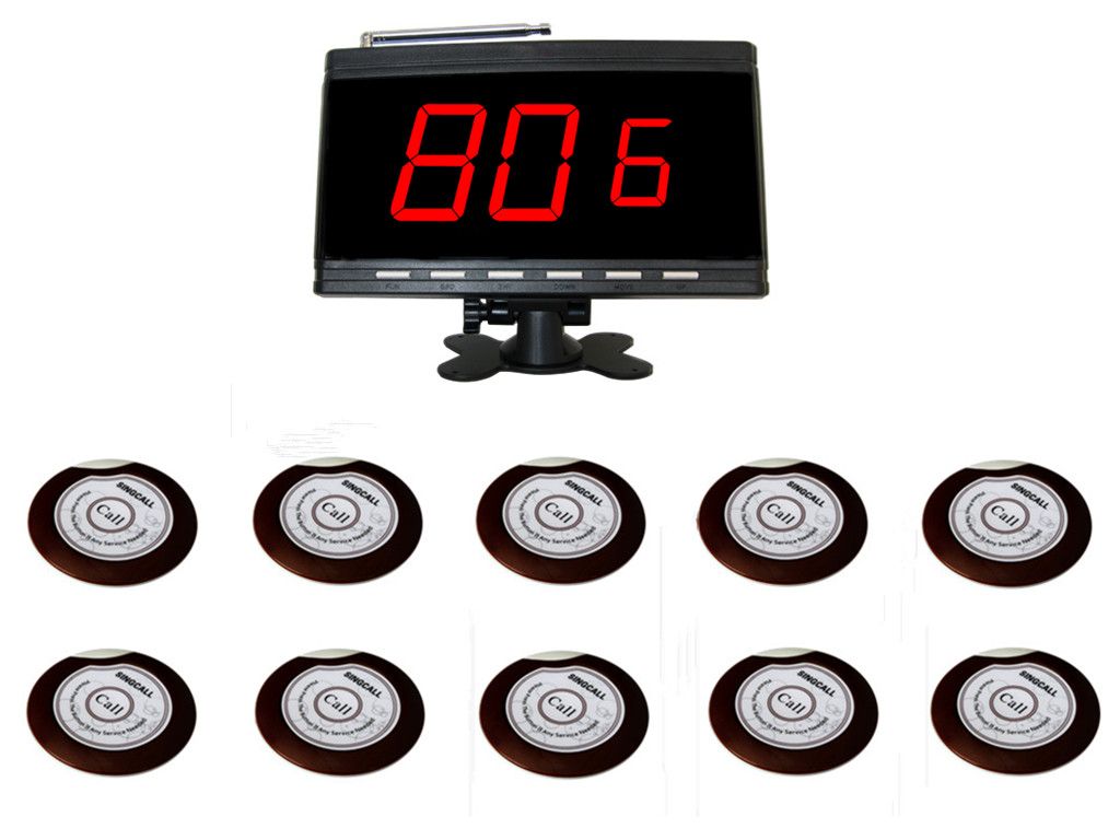 SINGCALL Wireless Calling System for Restaurant,hotel, Coffee Shop