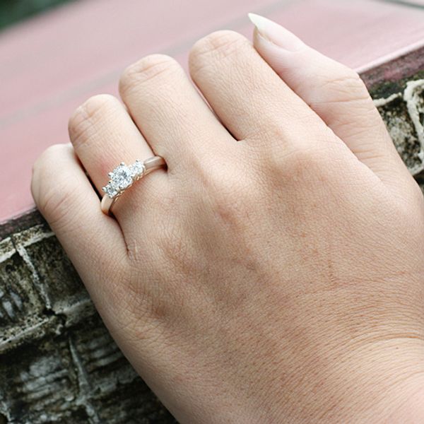 wedding ring 3 piece 6 stone