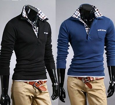 2013 Korean Fashion Men's Clothing Clothes Fashion Men Slim V-neck best mens online clothing