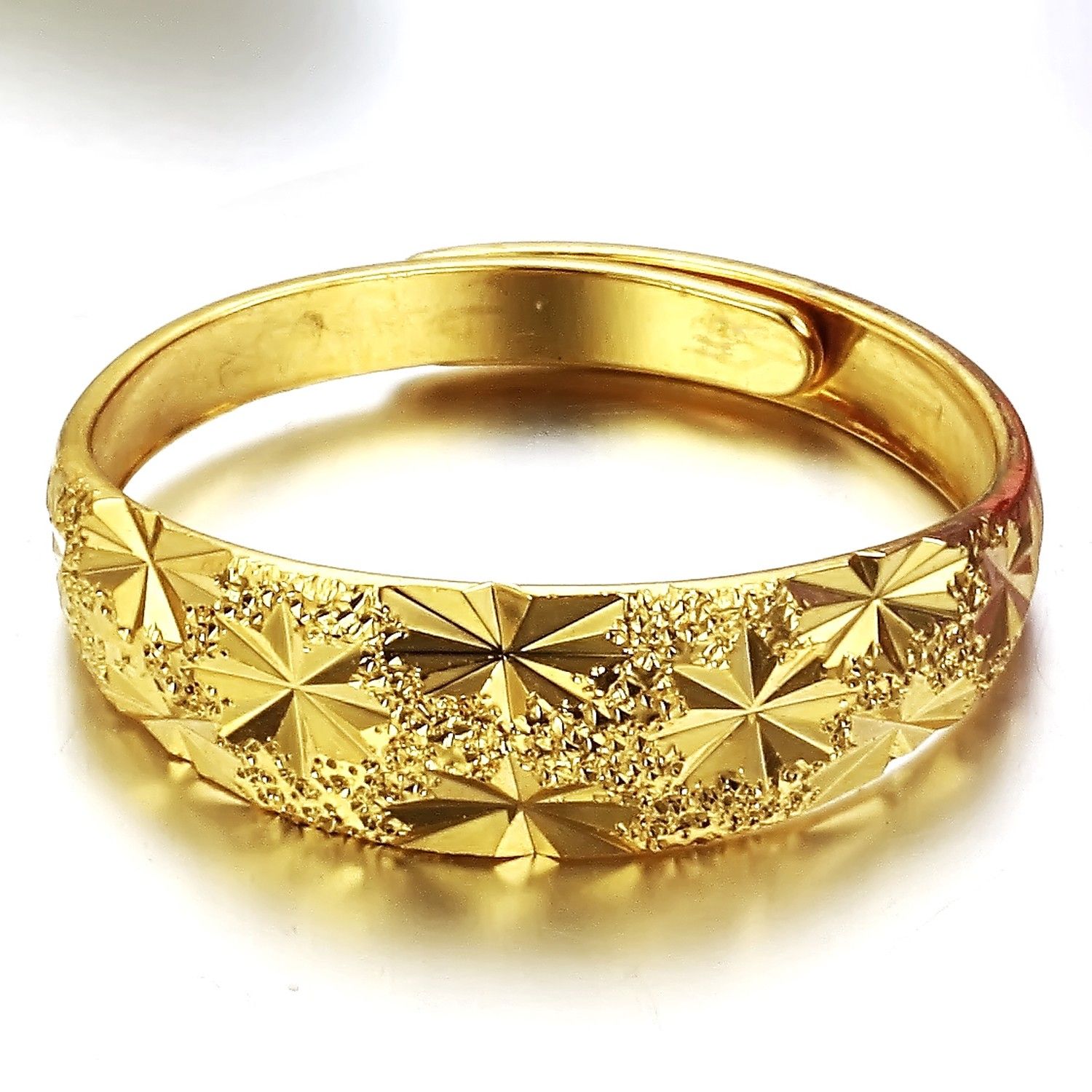 Engraved Dull Polish Gold Ring For Unisex Popular Wedding Jewelry Adjustable Size 008 From
