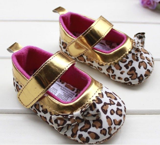 Baby Toddler Shoes Gold Leopard Print Baby Toddler Shoes Princess ...