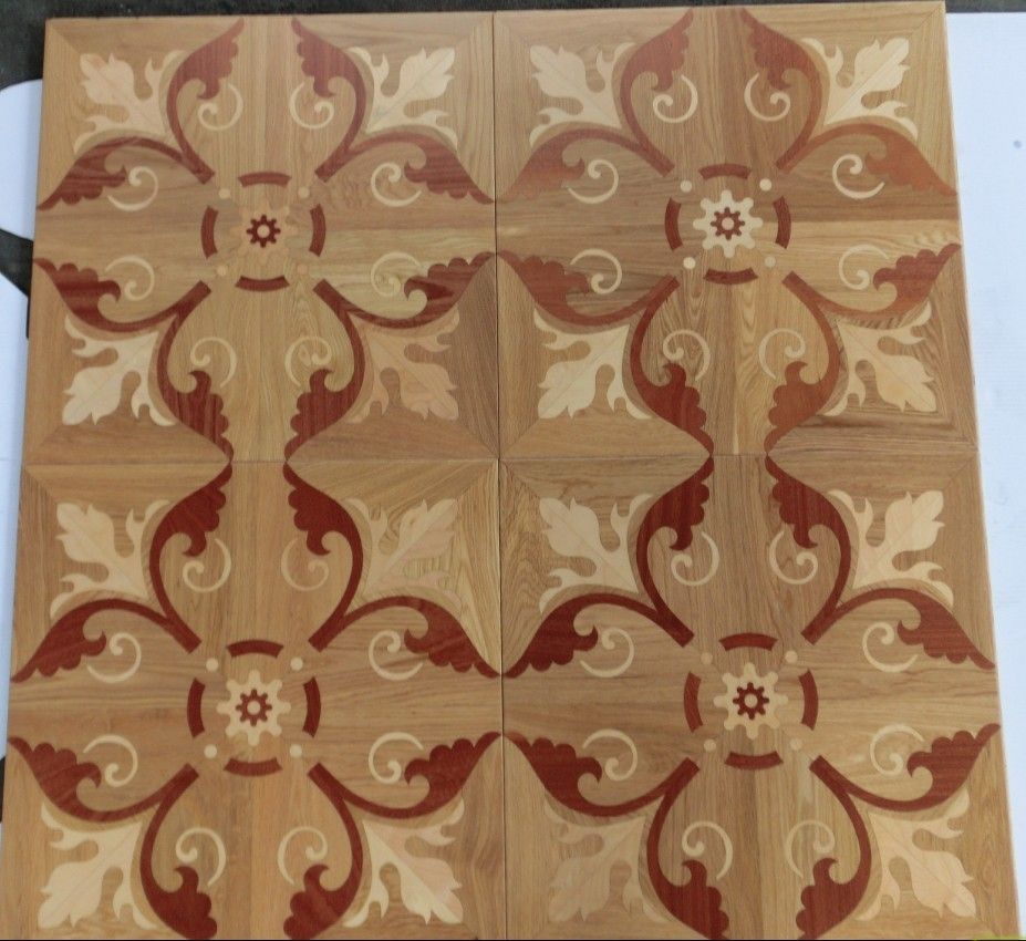 2017 Flower Pattern Art Parquet Wood Flooring Fight Flowers Floor