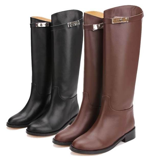 trendy leather boots for women