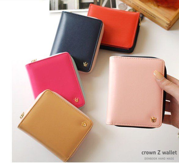 Wallet King Tote PU Leather Clutch Cute Girl Wallets Handmade Bag