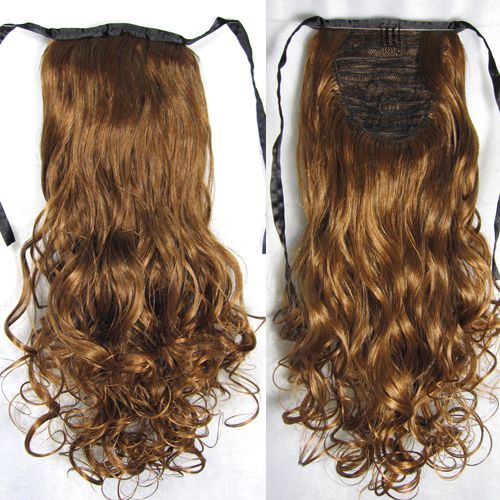 2013 New Ribbon Ponytail Hair Extensions Curly Hairpieces 50cm*8cm #4 ...