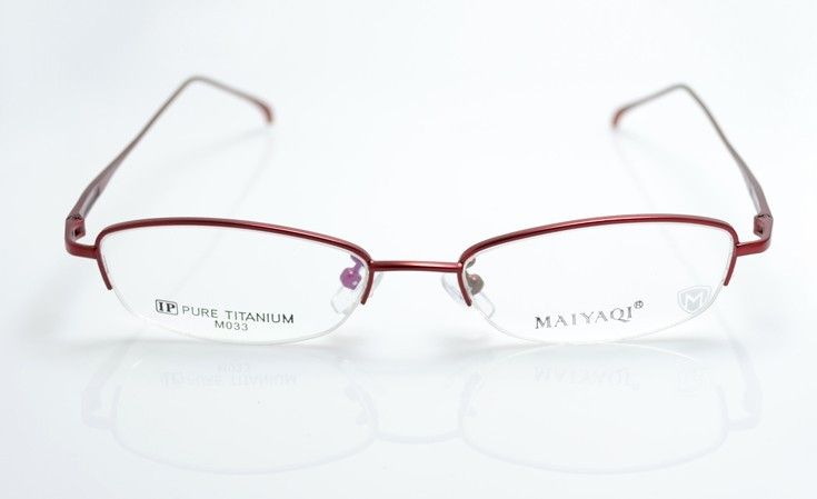 Fashion High End Titanium Glasses Frame Half-Rim Ready ...