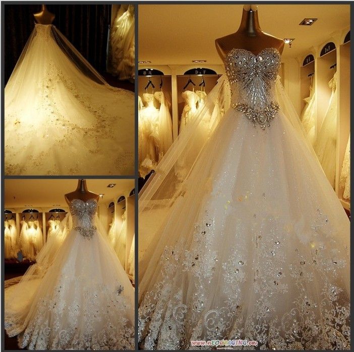 bridal gowns with crystals