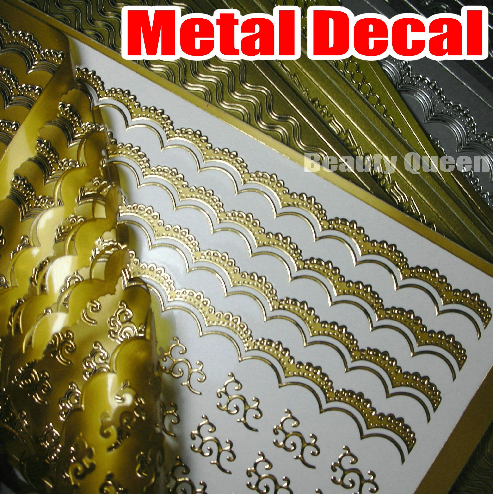 Gold + Silver + Colored METALLIC Nail Decals Wrap Metal SWIRL Sticker Tips Decorative Strip Tattoo Adhesive Appliques Decoration 2014 NEW, Variety
Gold + Silver + Colored METALLIC Nail Decals Wrap Metal SWIRL Sticker Tips Decorative Strip Tattoo Adhesive Appliques Decoration 2014 NEW, Variety