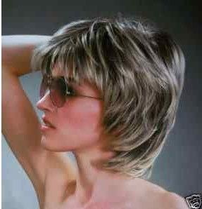 New Ggrey Short Straight Elder Womens Cosplay wig for mum as gift +wig cap free shipping