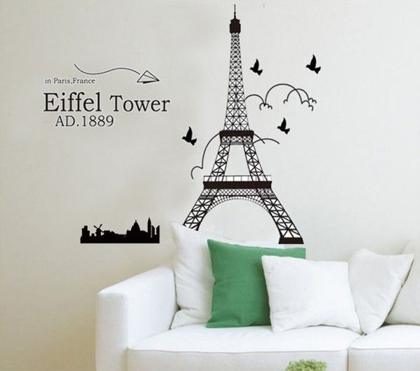 Eiffel Tower Wall Art removable eiffel tower wall stickers decals wall art living room Eiffel Tower Wall Art removable eiffel tower wall stickers decals wall art living room