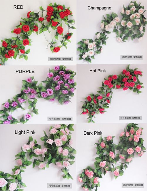 Silk flowers and garlands for weddings
