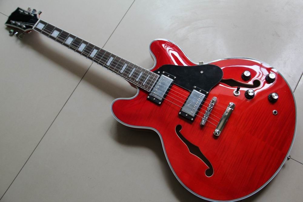New Electric Guitar Jazz Semi Hollow 335 Model 130415 New Arrival Cheap