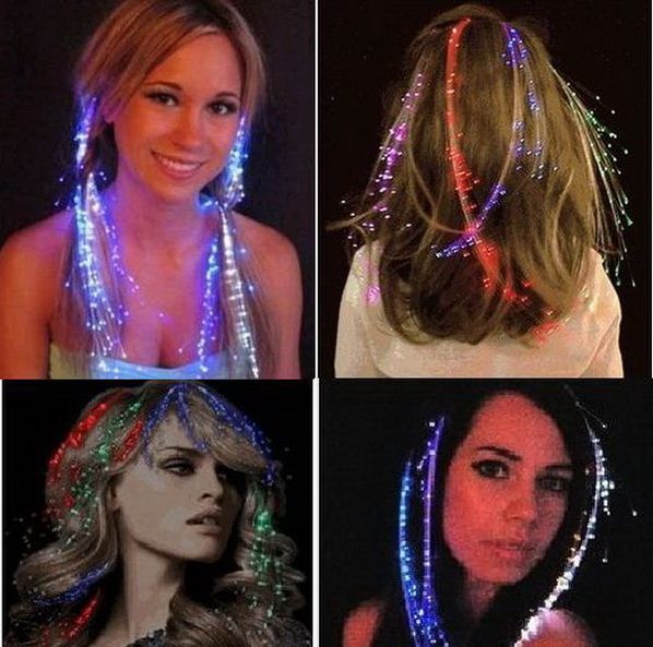 2017 Led Light , Flash Hair ,Flashing Hair Braid Novelty Decoration For