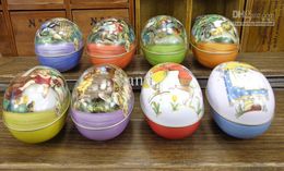 Easter decoration cabochons Fashion easter eggs tin candy storage box KD1