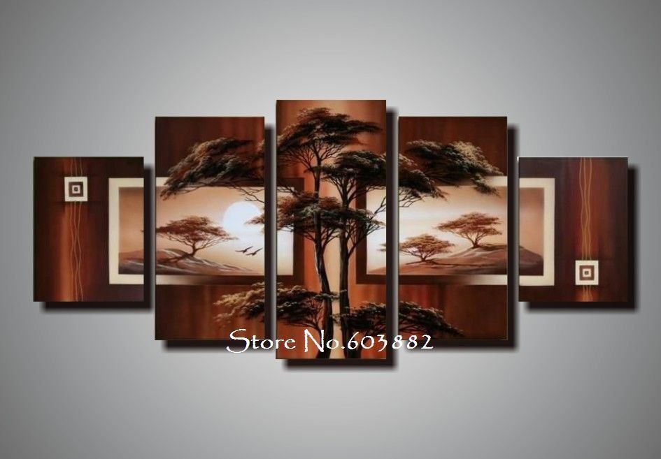 Five Piece Canvas Wall Art natural natural scenery 100% hand painted oil wall art canvas art Five Piece Canvas Wall Art natural natural scenery 100% hand painted oil wall art canvas art