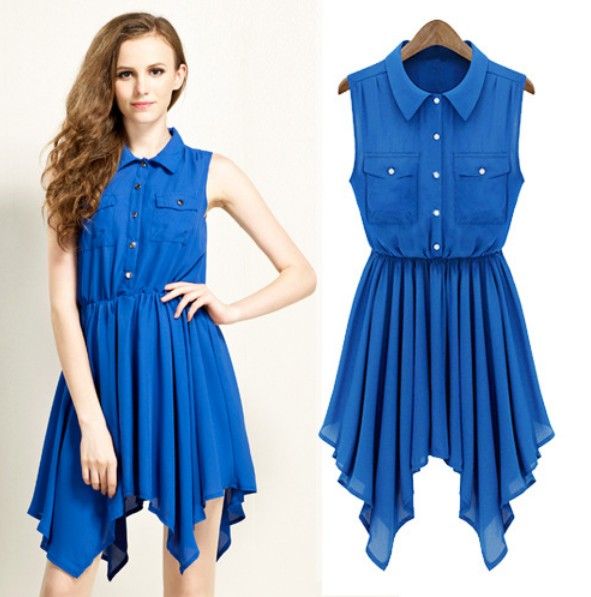 Black And Blue Casual Dress Black And Blue Casual Dress