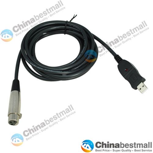 2017 3m Microphone Usb Mic Link Cable Adapter Usb 2.0 Male To Xlr