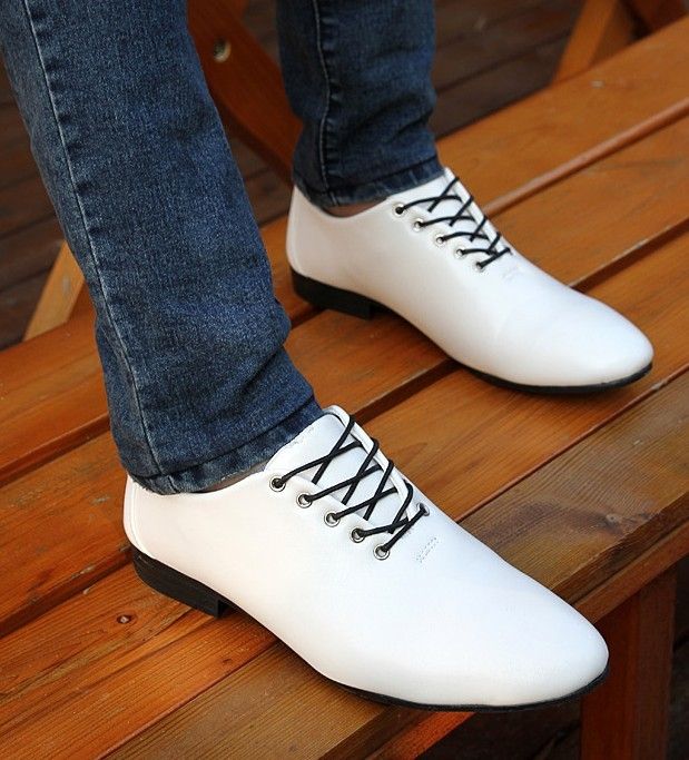 Hot Sell South Korea Style Men Casual Shoes Groom Wedding Shoes Pu